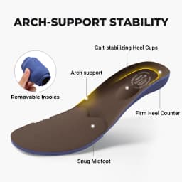 Fittington Men's Wide Hiking Shoes For Men Outdoor Walking Trekking Trails Shoes Non-slip Sports Sneakers With Arch Support