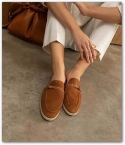 Women's Zaic Leather Loafers 2025 New Model Designer Luxury Brand Casual Slippers Comfortable Sandals for Fashionable Footwear