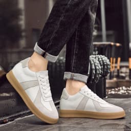 Men's Invisible Height Increasing Shoes 6/8cm German Training Shoes Breathable Genuine Leather Retro Casual Sports Shoes