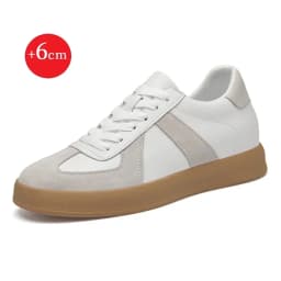 Men's Invisible Height Increasing Shoes 6/8cm German Training Shoes Breathable Genuine Leather Retro Casual Sports Shoes