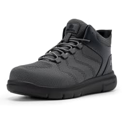 FitVille Wide Work Boots for Men Composite Indestructible Steel Toe Protect Safety Boots Anti-slip High Top Work Shoes for Men