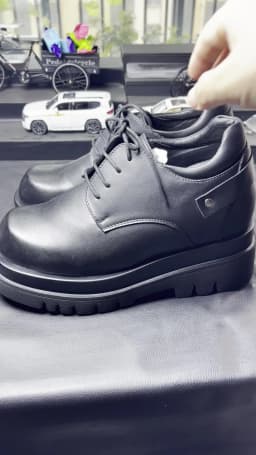 Extra High 13cm Height-increasing Shoes Men's Dress Shoes British Business Casual Elevator Shoes Wedding Thick Soled Derby Shoe