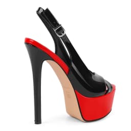 Onlymaker Women Mixed Colors Peep Toe Platform Thin High Heel Sandals Sexy Slingback Buckle Strap Party Dress Striped Sandals