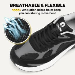 FitVille Wide Walking Shoes For Men Arch Support Wide Width Lightweight Non‑Slip Comfort Cushion Sneakers For Swollen Feet Neuropathy Plantar Fasciitis
