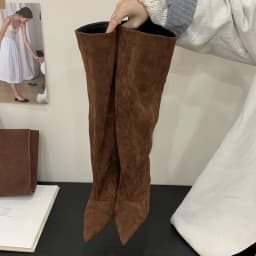 Eilyken Autumn Winter Retro Thin Heels Women Knee High Boots Fashion Sexy Pointed Toe Stripper Party Shoes Zapatos De Mujes