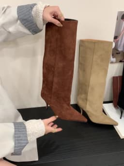Eilyken Autumn Winter Retro Thin Heels Women Knee High Boots Fashion Sexy Pointed Toe Stripper Party Shoes Zapatos De Mujes
