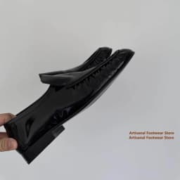 Black Glossy Slip On Loafers Men's Derby Shoes Business Formal Leather Shoes Commuting Casual Shoes Trendy Luxury Men's Shoes