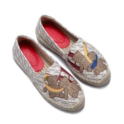 CHHC Spring Summer Women Espadrilles Color Block Letter Print Fashion Breathable Durable Classic Design Casual Shoes