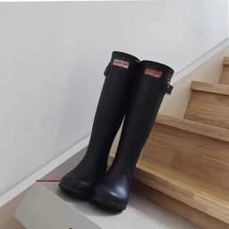 2026 New Fashion Rain Boots Women's Non-slip Wear-resistant Waterproof Shoes Wear High Boots.