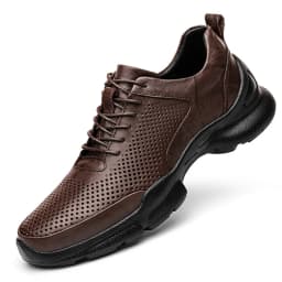 Men's Height Increase Shoes Calfskin for All-Day Wear Business Casual Elevator Shoes Height Increasing 6cm Hidden Heel Shoes