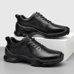 Men's Height Increase Shoes Calfskin for All-Day Wear Business Casual Elevator Shoes Height Increasing 6cm Hidden Heel Shoes