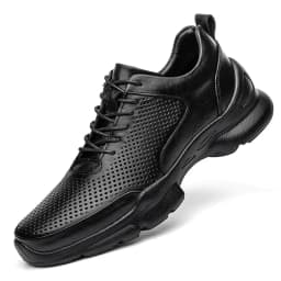 Men's Height Increase Shoes Calfskin for All-Day Wear Business Casual Elevator Shoes Height Increasing 6cm Hidden Heel Shoes