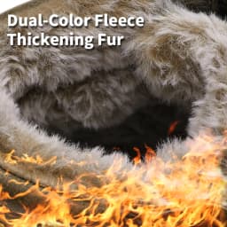 Women's High-End Genuine Leather Thickened Fleece Winter Short Boots, Snow Boots, Ultra-Warm Double-Face Plush