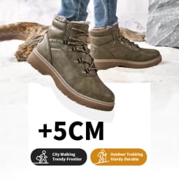Women's High-End Genuine Leather Thickened Fleece Winter Short Boots, Snow Boots, Ultra-Warm Double-Face Plush