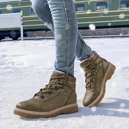 Women's High-End Genuine Leather Thickened Fleece Winter Short Boots, Snow Boots, Ultra-Warm Double-Face Plush