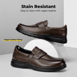 FitVille Men's Loafers Extra Wide Toe Box Lightweight Classic Business Formal Dress Shoes for Men with Arch Support Comfortable