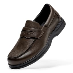 FitVille Men's Loafers Extra Wide Toe Box Lightweight Classic Business Formal Dress Shoes for Men with Arch Support Comfortable