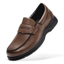 FitVille Men's Loafers Extra Wide Toe Box Lightweight Classic Business Formal Dress Shoes for Men with Arch Support Comfortable