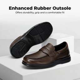 FitVille Men's Loafers Extra Wide Toe Box Lightweight Classic Business Formal Dress Shoes for Men with Arch Support Comfortable