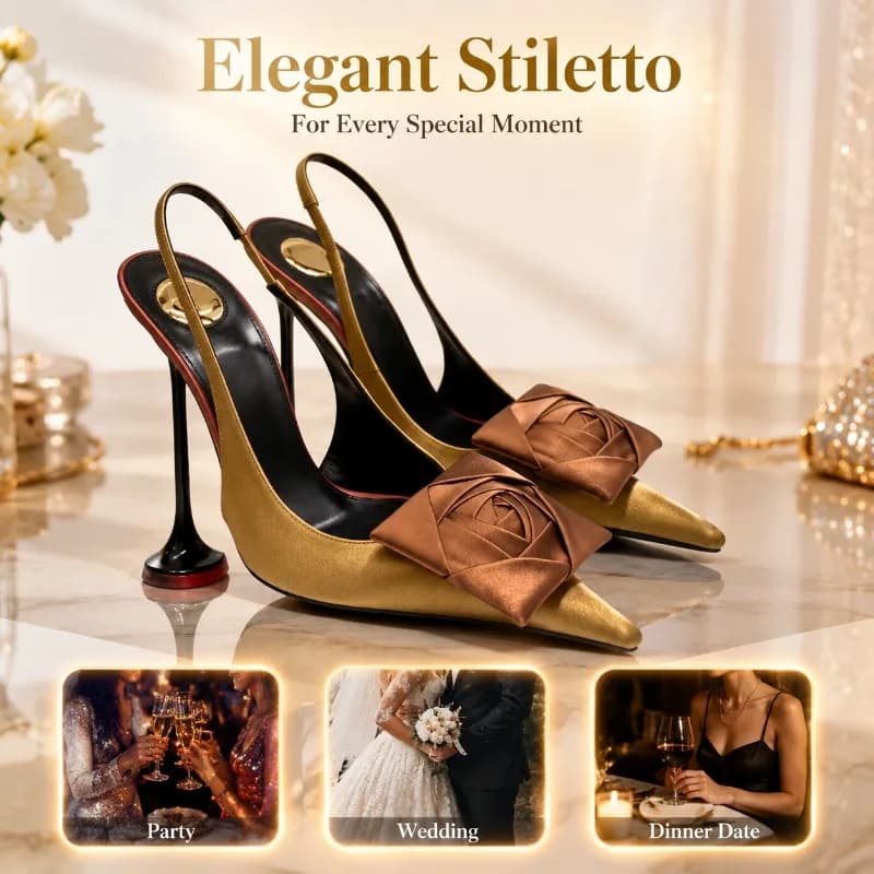 Women Summer Slip-on Pointed Toe Pumps Wrapped in Silky Satin Slim High Stiletto Heels with Soft Leather Upper Elegant Outdoor