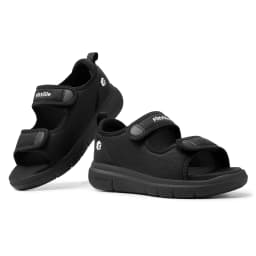 FitVille Men's Adjustable Wide Width Diabetic Sandals, Orthopedic Comfort Sandals with Arch Support for Swollen Feet & Foot Neuropathy