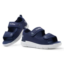 FitVille Men's Adjustable Wide Width Diabetic Sandals, Orthopedic Comfort Sandals with Arch Support for Swollen Feet & Foot Neuropathy