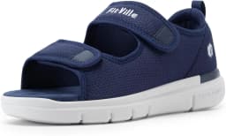FitVille Men's Adjustable Wide Width Diabetic Sandals, Orthopedic Comfort Sandals with Arch Support for Swollen Feet & Foot Neuropathy