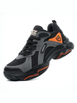 Men's Lightweight Safety Shoes, Men's Steel Toe Puncture Resistant Breathable Safety Boots, Men's Construction Work Safety Shoes