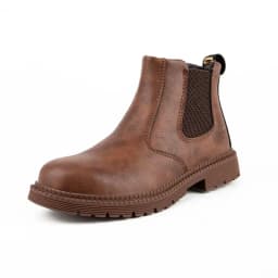 Waterproof Work Shoes For Men Chelsea Steel Head Leather Boots Male Footwear Indestructible Construction Security Boots