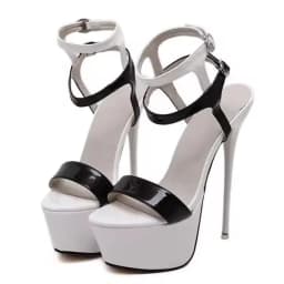 Aneikeh Big Shoe Size 41 42 43 44 45 46 High Heels Sandals Summer Sexy Open Toe Party Dress 16CM Platform Gladiator Women Pumps