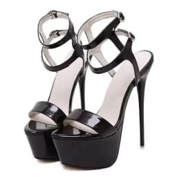 Aneikeh Big Shoe Size 41 42 43 44 45 46 High Heels Sandals Summer Sexy Open Toe Party Dress 16CM Platform Gladiator Women Pumps