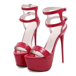 Aneikeh Big Shoe Size 41 42 43 44 45 46 High Heels Sandals Summer Sexy Open Toe Party Dress 16CM Platform Gladiator Women Pumps