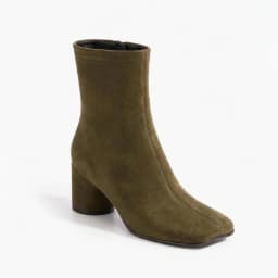 QUTAA New Fashion Winter Cow Suede Women Ankle Boots High Heels Autumn Genuine Leather Square Toe Shoes Zipper Short Boots 34-43