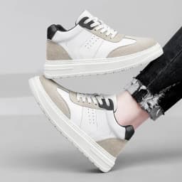 2026Mens Elevator Shoes Height Increase Invisible 6/ 8cm Sports Sneakers Elevate Taller Lift Leather Shoes