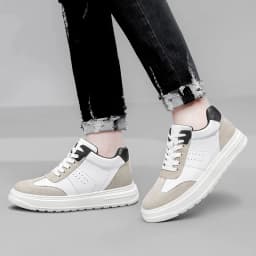 2026Mens Elevator Shoes Height Increase Invisible 6/ 8cm Sports Sneakers Elevate Taller Lift Leather Shoes