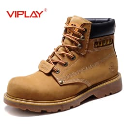Men's Genuine Leather Boots Classic Outdoor Boots Casual Shoes Ankle Motorcycle Boots Antislip Comfy Shoes Western Style
