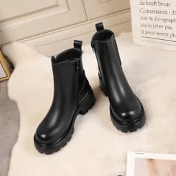 AIYUQI Women's Boots Winter 2026 New Genuine Leather Women's Chelsea Boots British Style Natural Wool Warm Women's Ankle Boots
