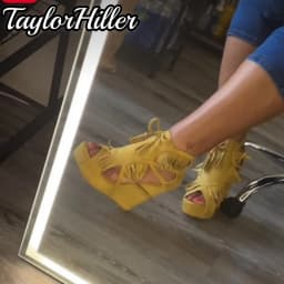 TaylorHiller Boho Women Tassel Fringe Wedge Sandals Peep Toe Platform High Heels Sandal Suede Lace‑Up Zip Summer Evening Shoes