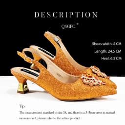 QSGFC Hot Selling INS Pointed-Toe Luxury Style Women High Heels Sandal With Bag Set Orange Color for Wedding Party