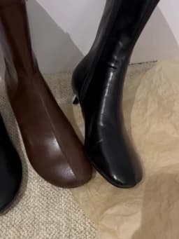 Arden Furtado Autumn Women's Sheepskin Knee High Boots Round Toe Side Zipper Thin Heels Middle Heel Sexy Modern Boots