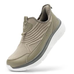 Fitville Men's Slip-On Walking Shoes Wide Width Cushion Rebound Stable Support Lightweight Breathable Running Shoes for Fat Feet
