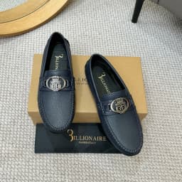 BILLIONAIRE Men Shoes Lychee Patterned Calf Leather High-Quality outdoors European big size 38-46 Metal Old Money Newly rich