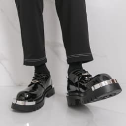 New Personalized Thick-Soled Men's Large-Head Work Shoes Casual Korean-Style Height-Increasing British Punk Leather Shoe Trend