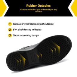 FitVille Men's Extra Wide Work Shoes Casual Shoes Anti-Slip Sturdy Toe Breathable For Male Swollen Feet Arch Support Pain Relief