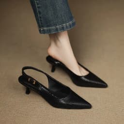 MORAZOR Size 34-43 New Sheepskin Genuine Leather Shoes Women Sandals Pointed Toe High Heels Slingbacks Pumps Party Wedding Shoe