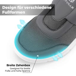 FitVille Diabetic Shoes Mens Extra Wide Width for Swollen Feet Neuropathy Diabetic Pain Relief Lightweight Walking Casual Shoes