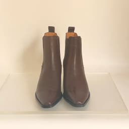 SmallHut 2026 New Trend Women Autumn Winter Genuine Leather Ankle Boots Black Brown High Chunky Heeled Pointed Toe Chelsea Boots
