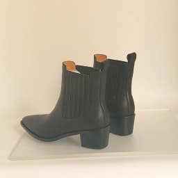 SmallHut 2026 New Trend Women Autumn Winter Genuine Leather Ankle Boots Black Brown High Chunky Heeled Pointed Toe Chelsea Boots