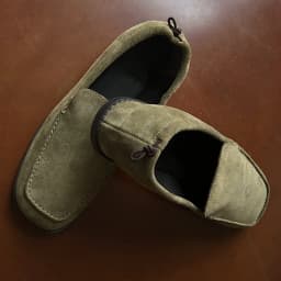 Maxdutti French Inide Folk Handmade Cowhide Suede Shoes Khaki Color Vintage Square Toe Woman Shoes Shoes For Woman Loafers