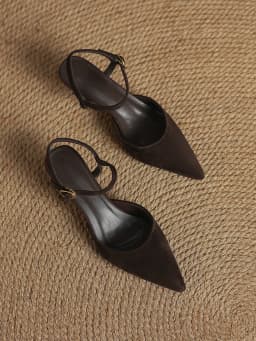 2025 NEW Women Trend Summer Ankle Strap Sandals Sexy High Thin Heels Brown Suede Black Leather Closed Pointed Toe Party Shoes